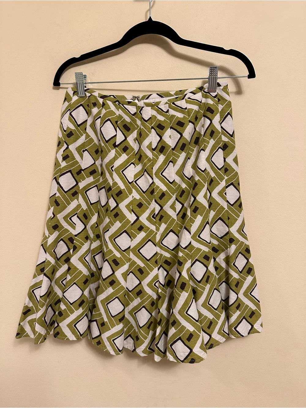 Lafayette 148 New York Green Skirt Silk Cotton Linen Size 4 $398